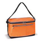 Tragbarer Kühltasche aus Polyester mit schwarzem Griff farbe orange