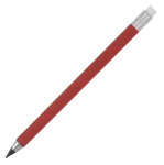 Bleistift aus farbigem Papier ohne Tinte und mit Radiergummi farbe rot