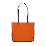 Bunte laminierte Vliesstofftasche mit weißen Seiten farbe orange zweite Ansicht