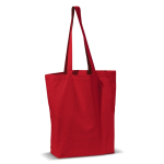 Baumwolltasche aus Canvas mit langen Henkeln, 250 g/m2 farbe rot