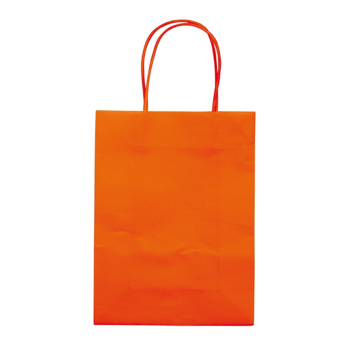 Farbige Geschenktüte aus Kraftpapier, 120 g/m2 farbe orange zweite Ansicht