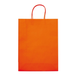 Große farbige Geschenktüte aus Kraftpapier, 120 g/m2 farbe orange zweite Ansicht