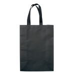 Große matt laminierte Non-Woven-Tasche mit passenden Henkeln, 105 g/m2 farbe schwarz zweite Ansicht