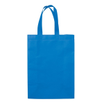 Große matt laminierte Non-Woven-Tasche mit passenden Henkeln, 105 g/m2 farbe blau zweite Ansicht