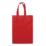 Große matt laminierte Non-Woven-Tasche mit passenden Henkeln, 105 g/m2 farbe rot zweite Ansicht