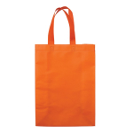 Große matt laminierte Non-Woven-Tasche mit passenden Henkeln, 105 g/m2 farbe orange zweite Ansicht