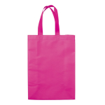 Große matt laminierte Non-Woven-Tasche mit passenden Henkeln, 105 g/m2 farbe rosa zweite Ansicht