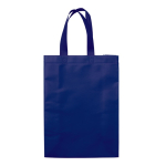 Große matt laminierte Non-Woven-Tasche mit passenden Henkeln, 105 g/m2 farbe dunkelblau zweite Ansicht