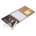 Komplettes Schreibtisch-Briefpapier-Set in Faltschachtel farbe rot