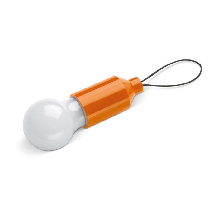 1 LED-Taschenlampe mit Griff zum Aufhängen am Schlüsselbund farbe orange