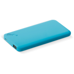 Rechteckiger kabelloser externer Akku mit Micro-USB-Kabel, 4000 mAh farbe hellblau