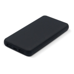 Externer Gummiakku mit USB-A-Anschluss und Typ-C-Anschluss, 8000 mAh farbe schwarz