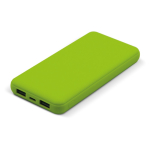 Externer Gummiakku mit USB-A-Anschluss und Typ-C-Anschluss, 8000 mAh farbe lindgrün