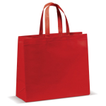 Laminierte Tasche aus Non-Woven in vielen Farben mit Griffen farbe rot