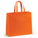 Laminierte Tasche aus Non-Woven in vielen Farben mit Griffen farbe orange