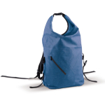 Wasserabweisender Rolltop-Rucksack mit Vordertasche, 22 L farbe blau