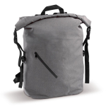 Wasserabweisender Rolltop-Rucksack mit Vordertasche, 22 L farbe grau dritte Ansicht