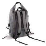 Wasserabweisender Rolltop-Rucksack mit Vordertasche, 22 L farbe grau vierte Ansicht