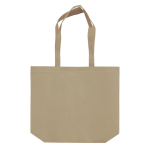 Umweltfreundliche Tasche aus RPET mit Falte und Griffen, 100 g/m2 farbe beige dritte Ansicht