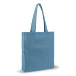 Tasche aus recycelter Baumwolle mit festen Griffen, 5 kg Tragkraft farbe blau