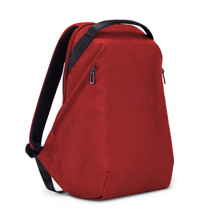 RPET Laptop-Rucksack mit Seitentaschen, 15'' farbe rot