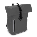 Wasserdichter Rolltop-Rucksack mit reflektierenden Details farbe grau