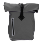 Wasserdichter Rolltop-Rucksack mit reflektierenden Details farbe grau zweite Ansicht