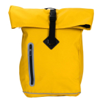 Wasserdichter Rolltop-Rucksack mit reflektierenden Details farbe gelb zweite Ansicht