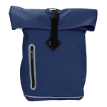 Wasserdichter Rolltop-Rucksack mit reflektierenden Details farbe dunkelblau zweite Ansicht