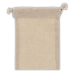 OEKO-TEX-zertifizierte Geschenktüte aus Baumwolle, 10 x 14 cm farbe beige