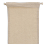 OEKO-TEX-zertifizierte Geschenkbeutel aus Baumwolle, 15 x 20 cm farbe beige