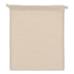 OEKO-TEX-zertifizierte Geschenkbeutel aus Baumwolle, 25 x 30 cm farbe beige