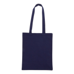 Farbige Canvas-Tasche mit OEKO-TEX-Zertifizierung, 280 g/m2 farbe dunkelblau zweite Ansicht