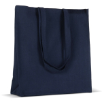 Farbige Canvas-Tasche mit OEKO-TEX-Zertifizierung, 280 g/m2 farbe dunkelblau dritte Ansicht