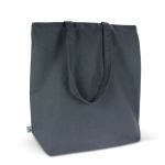 Fairtrade-Tasche in neutralen Farben, Tragkraft: 12 kg, 270 g/m2 farbe dunkelblau vierte Ansicht