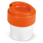 Recycelbarer Kaffeebecher To Go, hergestellt in der EU, 240 ml farbe orange