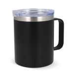 Kaffeebecher To Go aus Keramik mit Griff, 350 ml farbe schwarz