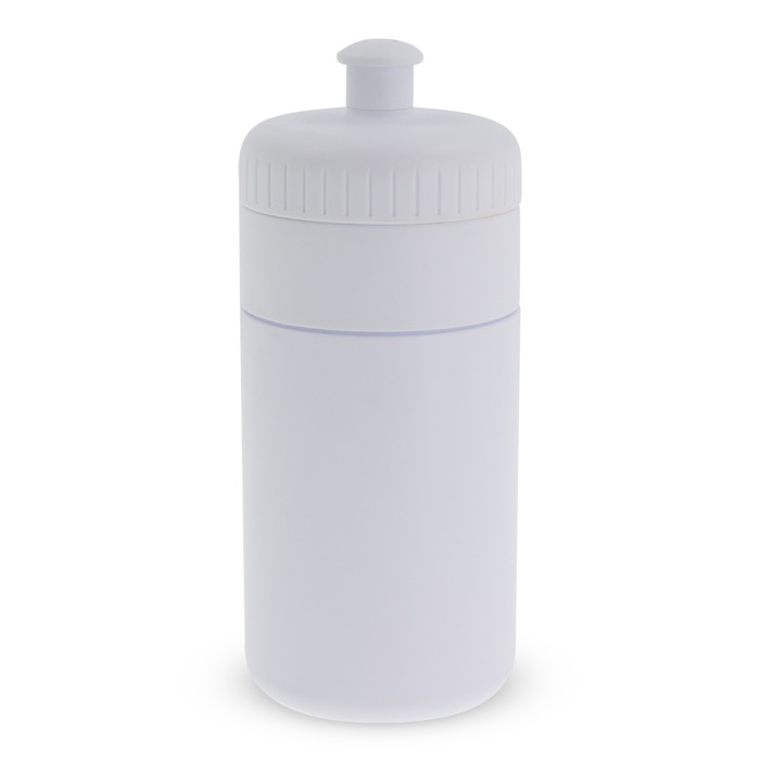 BPA-freie Sportflasche mit Farbdetail, 500 ml farbe weiß zweite Ansicht