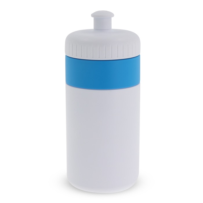 BPA-freie Sportflasche mit Farbdetail, 500 ml farbe hellblau zweite Ansicht