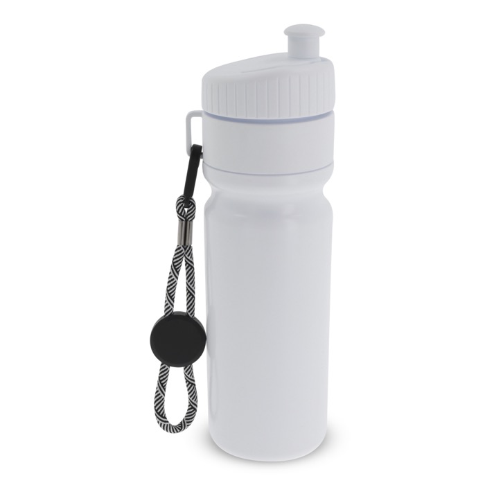 Sportflasche mit Farbdetails und Riemen, BPA-frei, 500 ml farbe weiß zweite Ansicht