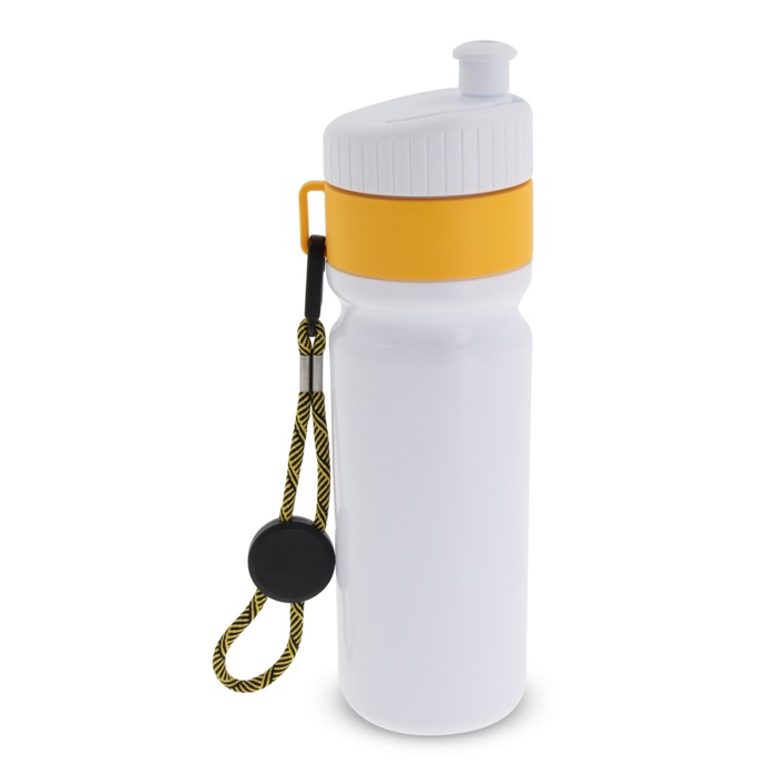 Sportflasche mit Farbdetails und Riemen, BPA-frei, 500 ml farbe gelb zweite Ansicht