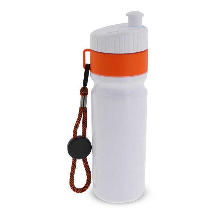 Sportflasche mit Farbdetails und Riemen, BPA-frei, 500 ml farbe orange zweite Ansicht