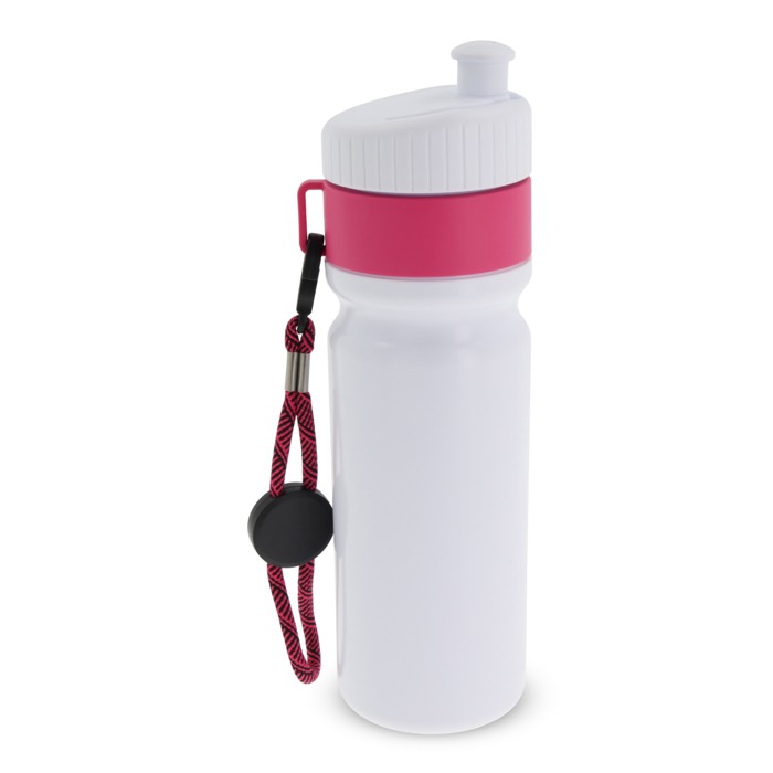 Sportflasche mit Farbdetails und Riemen, BPA-frei, 500 ml farbe rosa zweite Ansicht