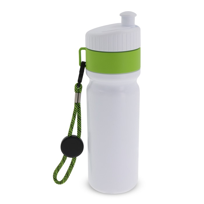 Sportflasche mit Farbdetails und Riemen, BPA-frei, 500 ml farbe hellgrün zweite Ansicht