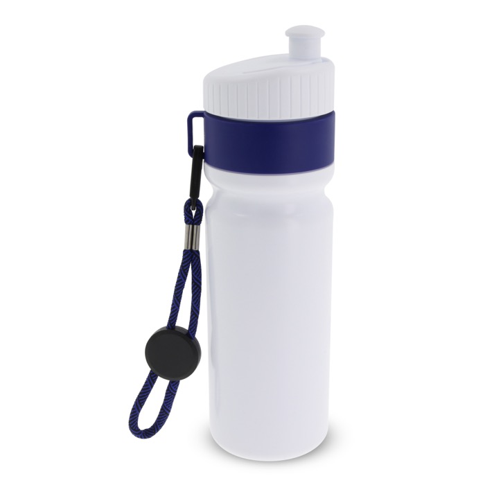 Sportflasche mit Farbdetails und Riemen, BPA-frei, 500 ml farbe dunkelblau zweite Ansicht