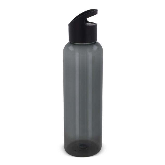 Transparente farbenfrohe RPET-Flasche mit geometrischem Griff, 600 ml farbe schwarz