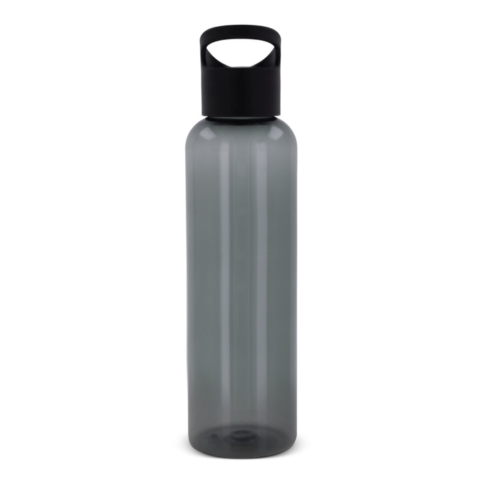 Transparente farbenfrohe RPET-Flasche mit geometrischem Griff, 600 ml farbe schwarz zweite Ansicht