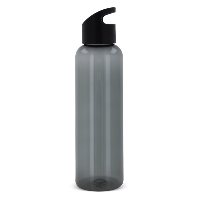 Transparente farbenfrohe RPET-Flasche mit geometrischem Griff, 600 ml farbe schwarz dritte Ansicht