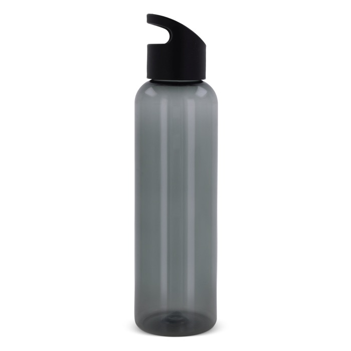 Transparente farbenfrohe RPET-Flasche mit geometrischem Griff, 600 ml farbe schwarz vierte Ansicht