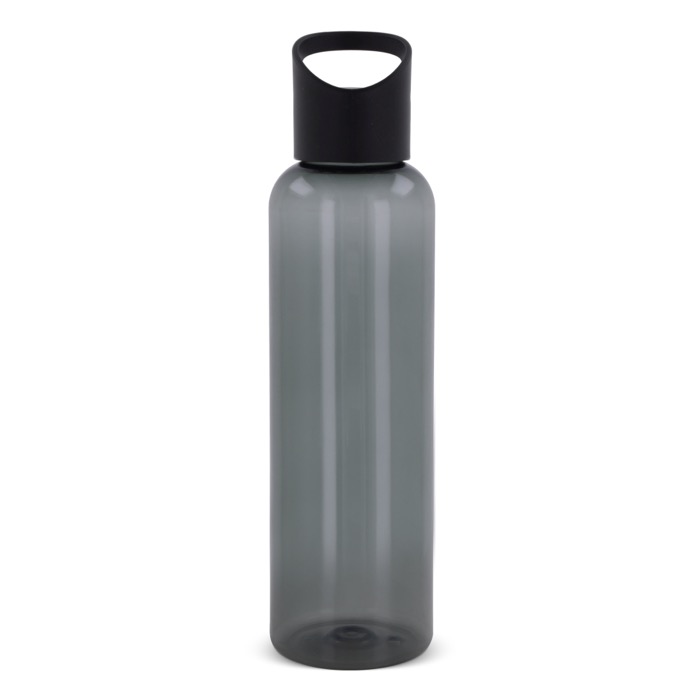 Transparente farbenfrohe RPET-Flasche mit geometrischem Griff, 600 ml farbe schwarz fünfte Ansicht